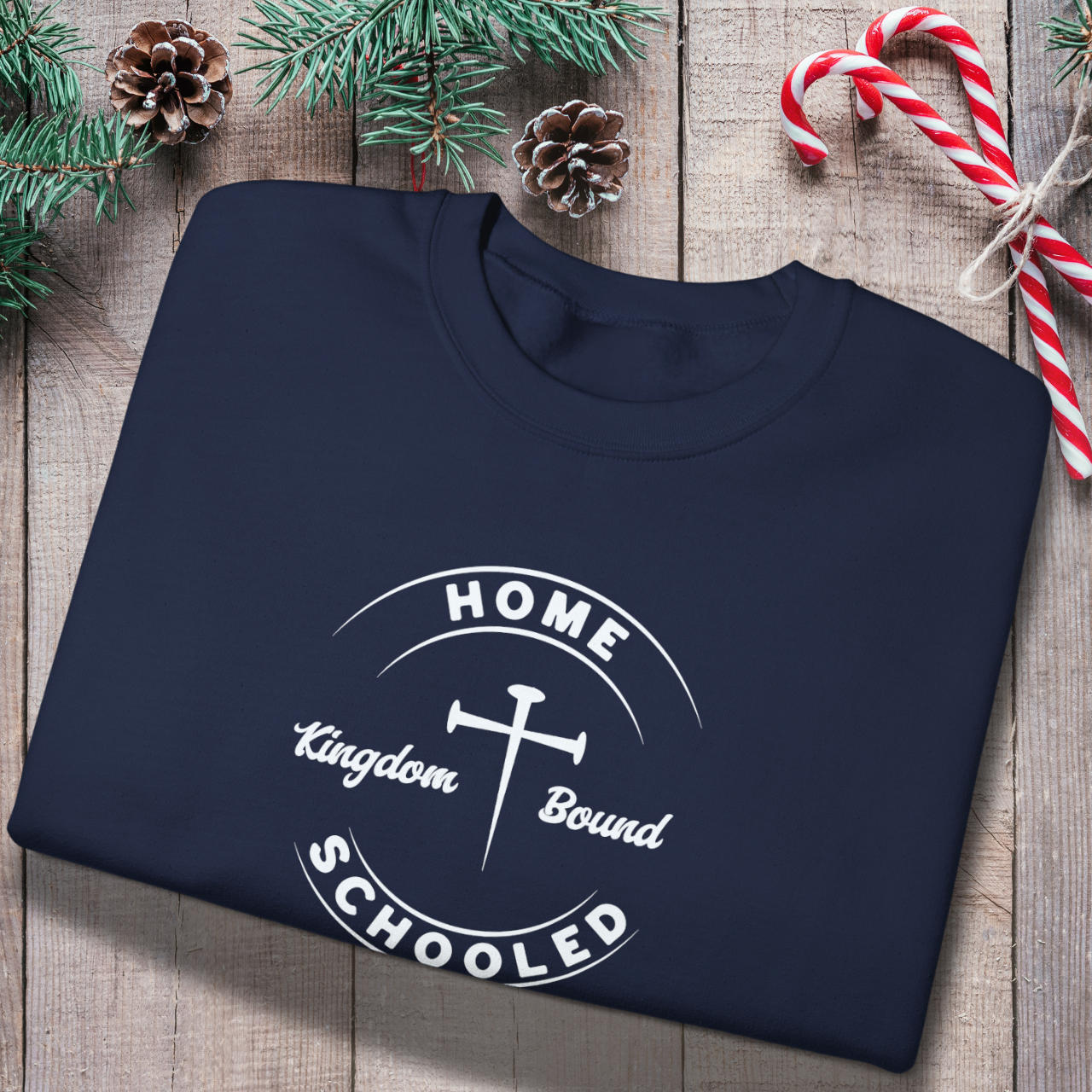 Homeschooled Kingdom Bound Unisex Sweatshirt | Christian Homeschool Crewneck | Gildan 18000 Bible Verse Sweater