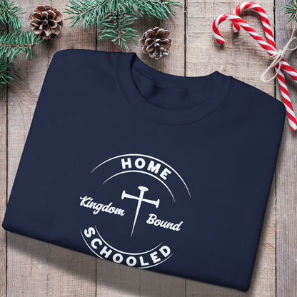Homeschooled Kingdom Bound Unisex Sweatshirt | Christian Homeschool Crewneck | Gildan 18000 Bible Verse Sweater