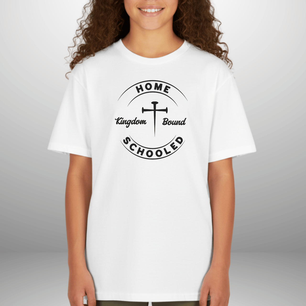 Homeschooled Kingdom Bound Youth T-Shirt | Christian Kids Tee | Gildan 5000B Bible Verse Homeschool Shirt
