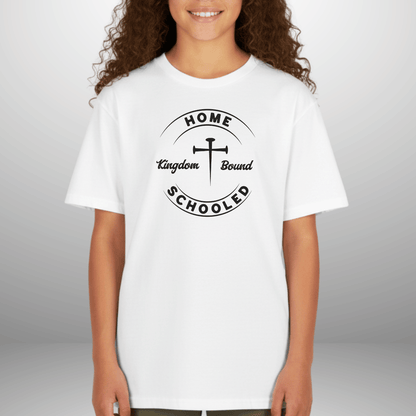 Homeschooled Kingdom Bound Youth T-Shirt | Christian Kids Tee | Gildan 5000B Bible Verse Homeschool Shirt