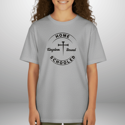 Homeschooled Kingdom Bound Youth T-Shirt | Christian Kids Tee | Gildan 5000B Bible Verse Homeschool Shirt
