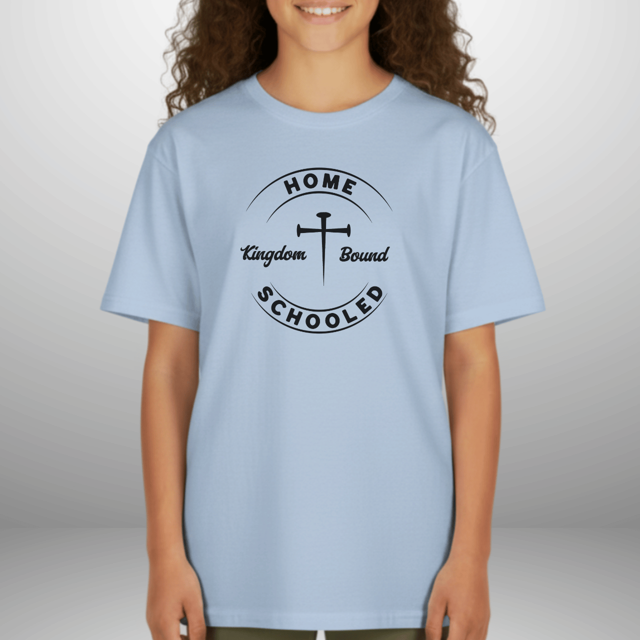 Homeschooled Kingdom Bound Youth T-Shirt | Christian Kids Tee | Gildan 5000B Bible Verse Homeschool Shirt