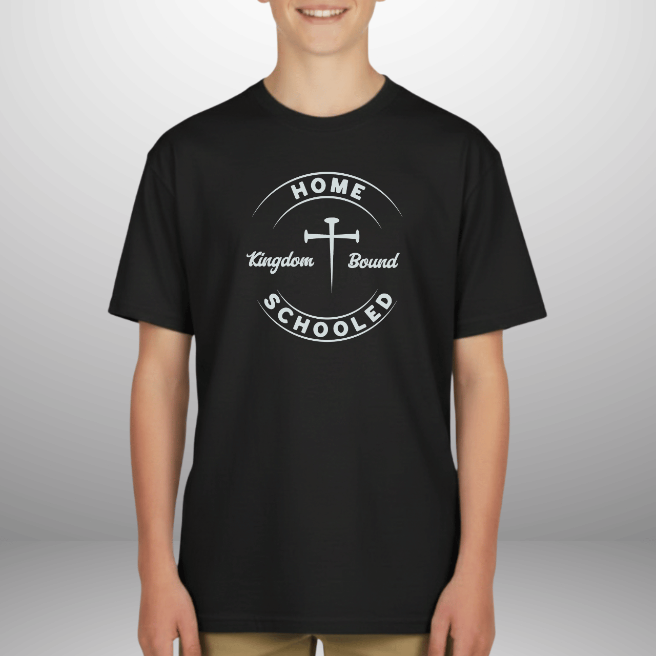 Homeschooled Kingdom Bound Youth T-Shirt | Christian Kids Tee | Gildan 5000B Bible Verse Homeschool Shirt