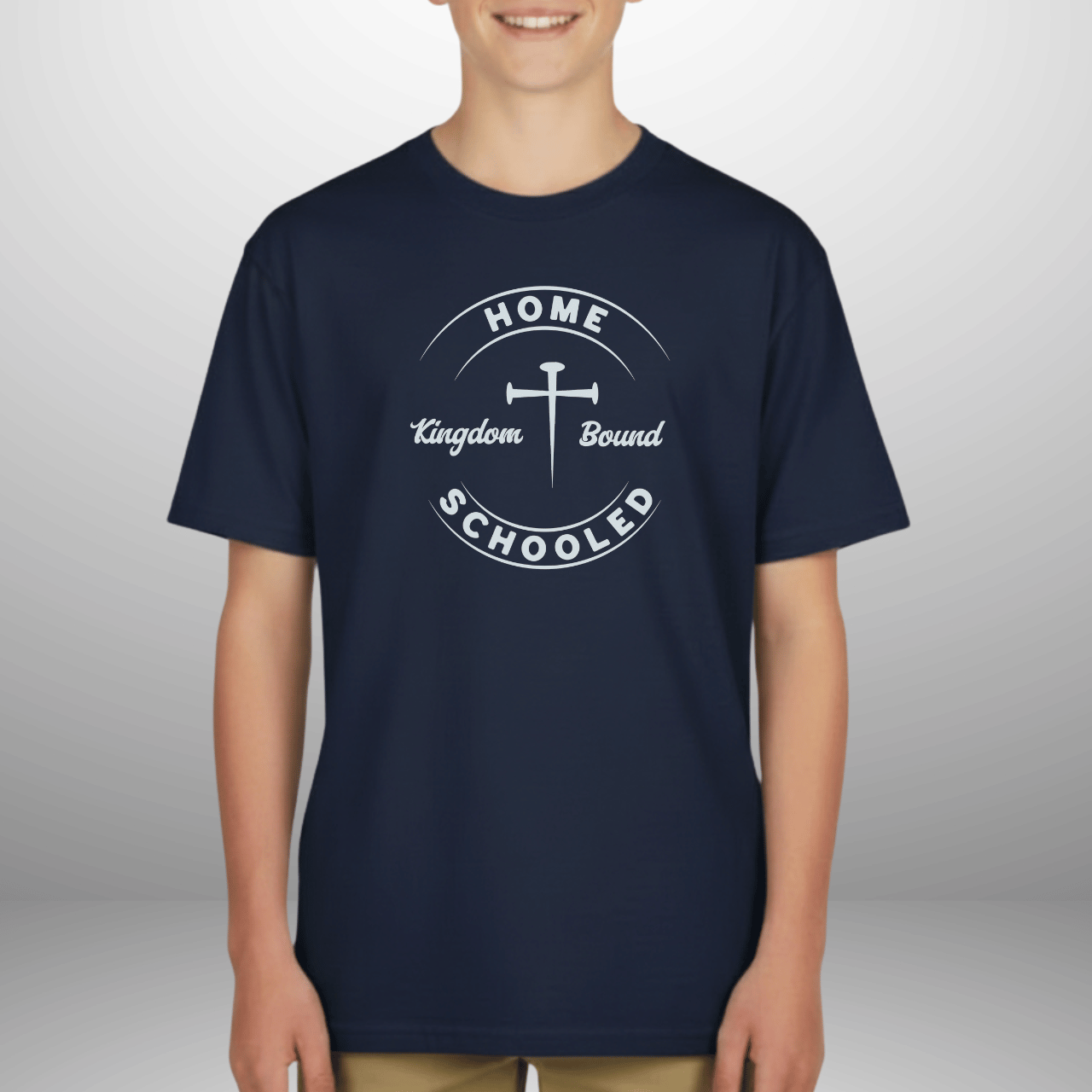 Homeschooled Kingdom Bound Youth T-Shirt | Christian Kids Tee | Gildan 5000B Bible Verse Homeschool Shirt