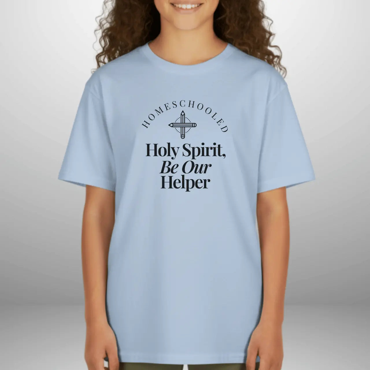 Holy Spirit Helper Youth T-Shirt | Homeschool Tee Goshen & Selah Co