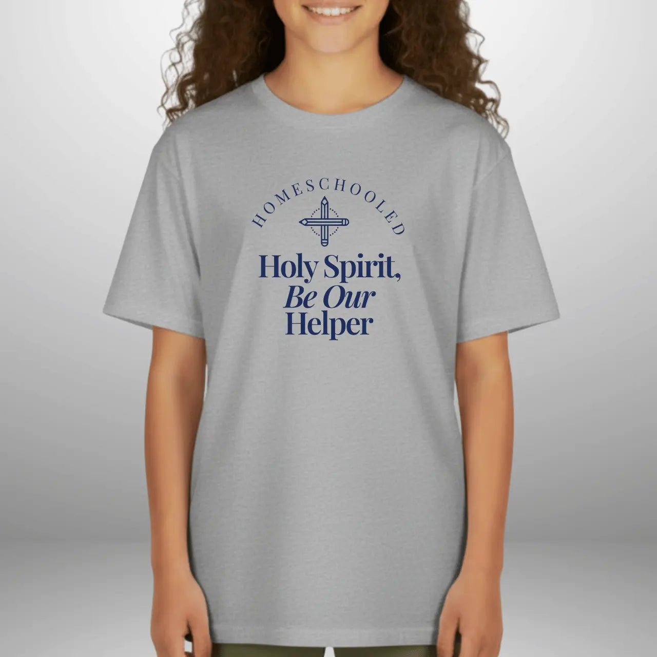 Holy Spirit Helper Youth T-Shirt | Homeschool Tee Goshen & Selah Co