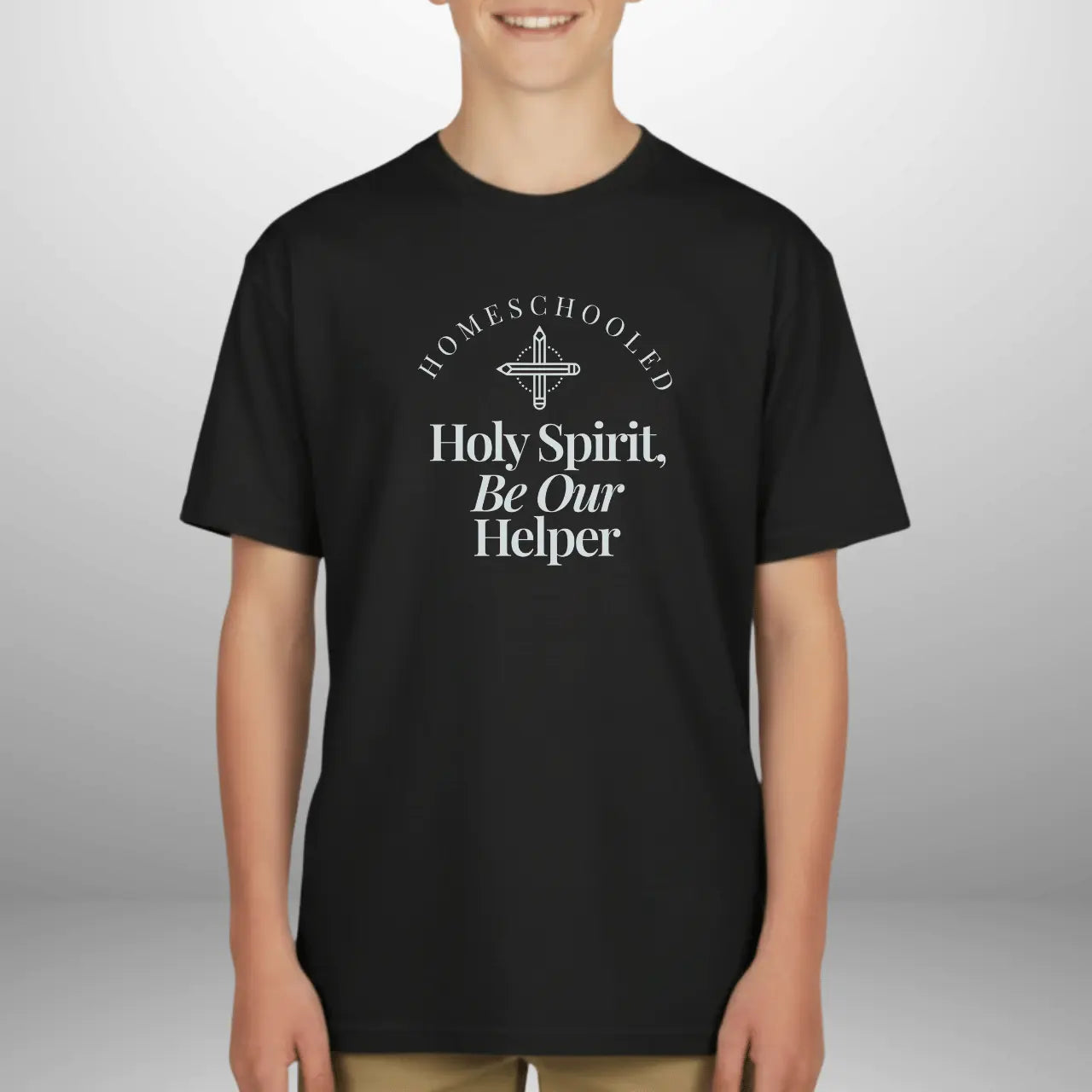 Holy Spirit Helper Youth T-Shirt | Homeschool Tee Goshen & Selah Co