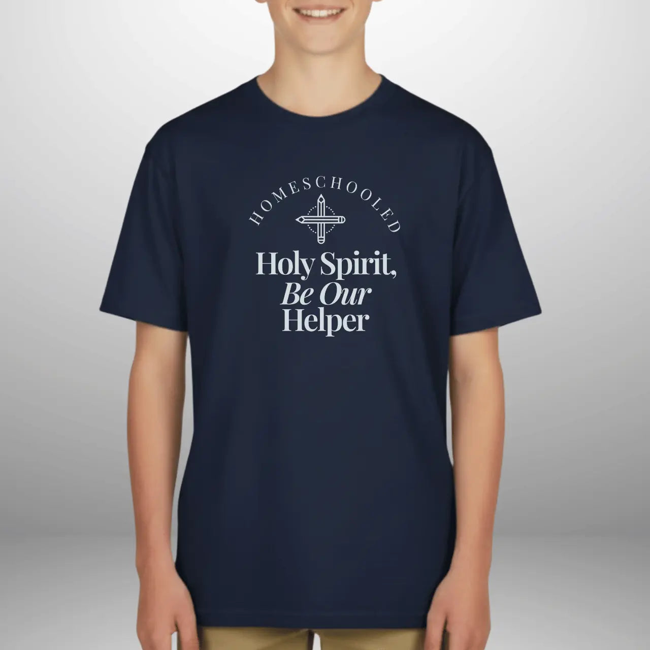Holy Spirit Helper Youth T-Shirt | Homeschool Tee Goshen & Selah Co
