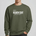 Men’s She’s Heaven Sent Still Thankful 1 John 4:19 Sweatshirt Goshen & Selah Co