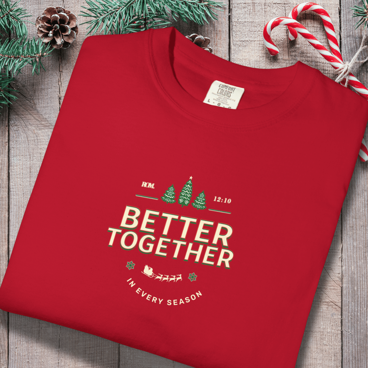 Better Together Shirt | Comfort Colors 1717 Couples Tee | Christian Holiday T-Shirt | In Every Season Winter Shirt | Matching Gift
