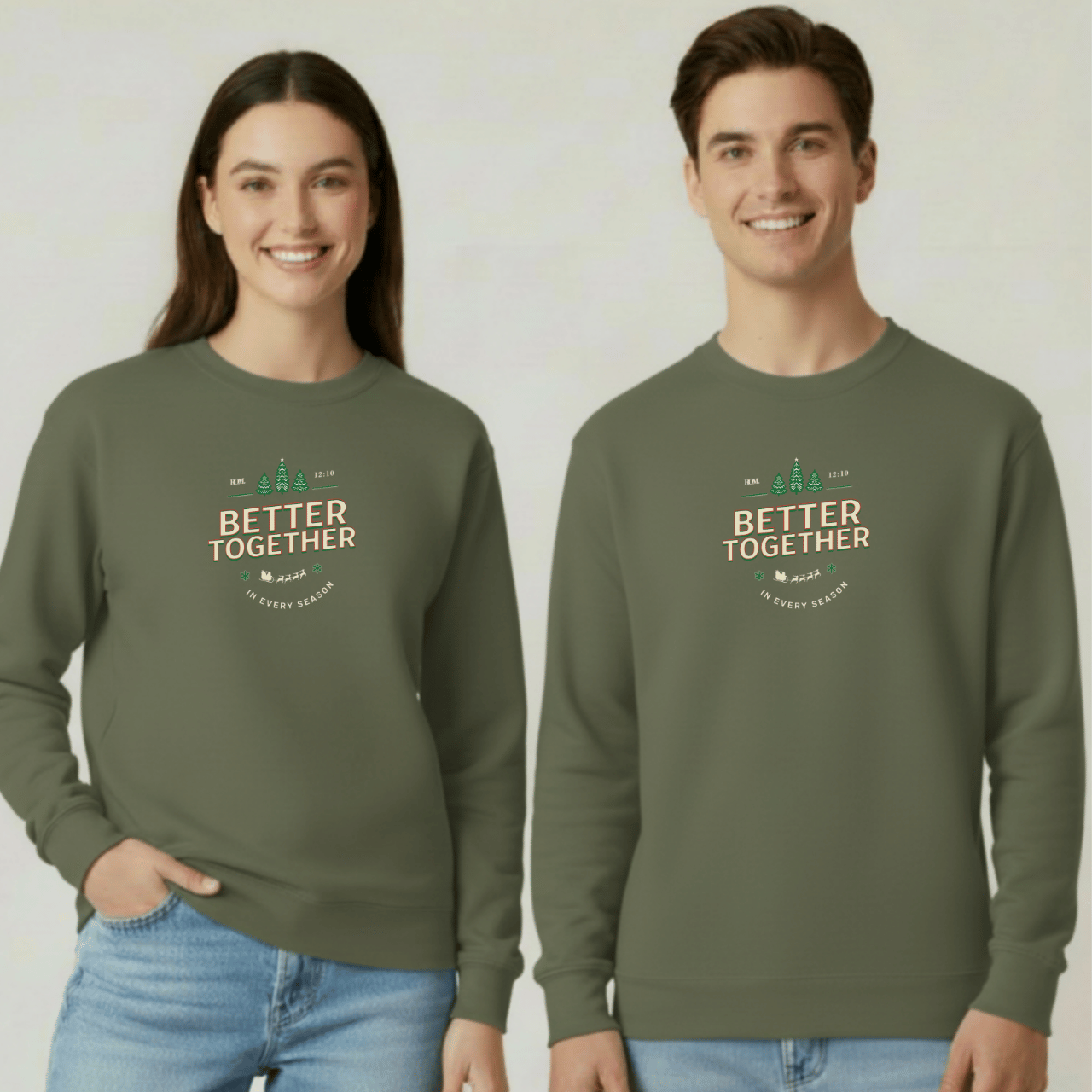 Better Together Sweatshirt | Gildan 18000 Couples Crewneck | Christian Holiday Sweater | In Every Season Winter Sweatshirt | Matching Gift