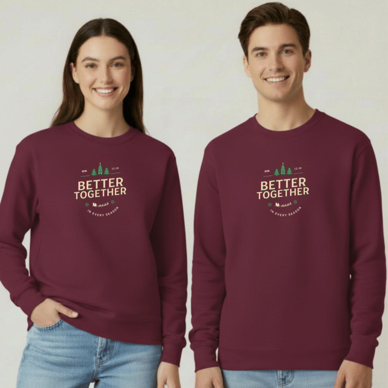 Better Together Sweatshirt | Gildan 18000 Couples Crewneck | Christian Holiday Sweater | In Every Season Winter Sweatshirt | Matching Gift