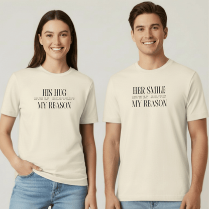 His Hug My Reason Shirt | Christian Couples Tee for Her | Comfort Colors 1717 | Song of Solomon Inspired T-Shirt | Wife Gift