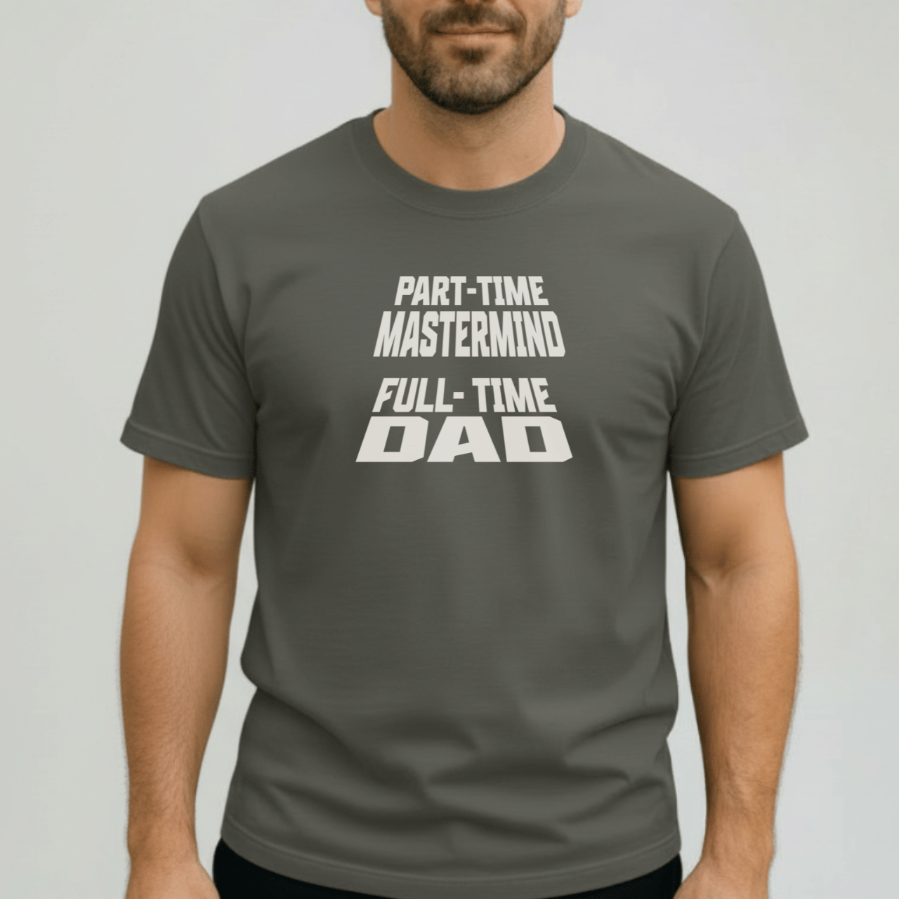 Part-Time Mastermind Full-Time Dad Shirt | Comfort Colors 1717 Mens Tee | Funny Dad T-Shirt | Fatherhood Graphic Tee Gift for Him