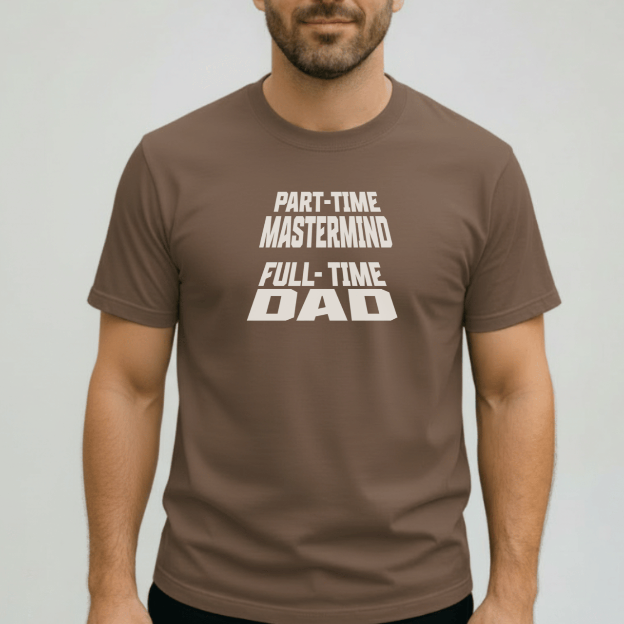 Part-Time Mastermind Full-Time Dad Shirt | Comfort Colors 1717 Mens Tee | Funny Dad T-Shirt | Fatherhood Graphic Tee Gift for Him