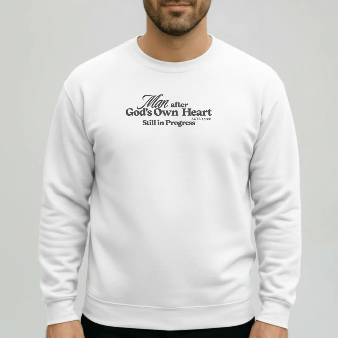 Man After God’s Own Heart Sweatshirt | Faith Crewneck Goshen & Selah Co