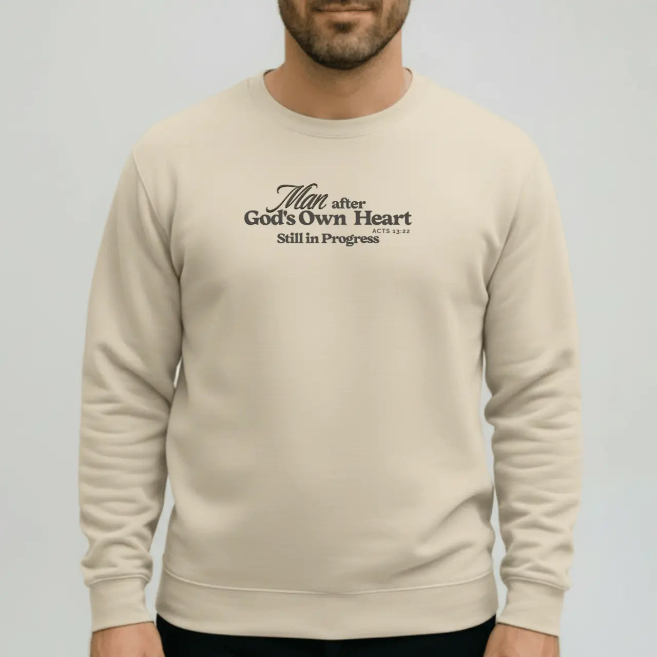 Man After God’s Own Heart Sweatshirt | Faith Crewneck Goshen & Selah Co