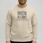 Protector in Chief Sweatshirt | Gildan 18000 Men’s Crewneck | Funny Dad Sweater Goshen & Selah Co