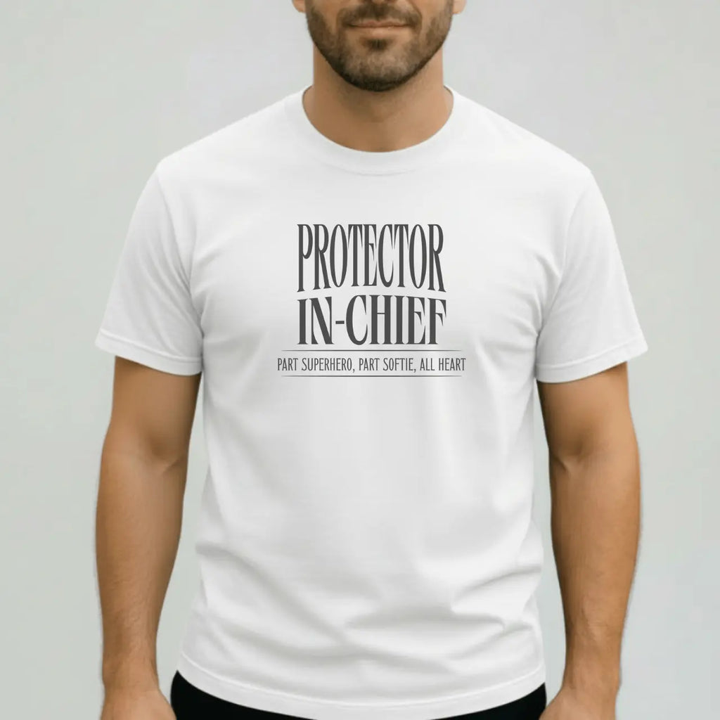 Protector in Chief Dad T-Shirt | Comfort Colors Tee Goshen & Selah Co