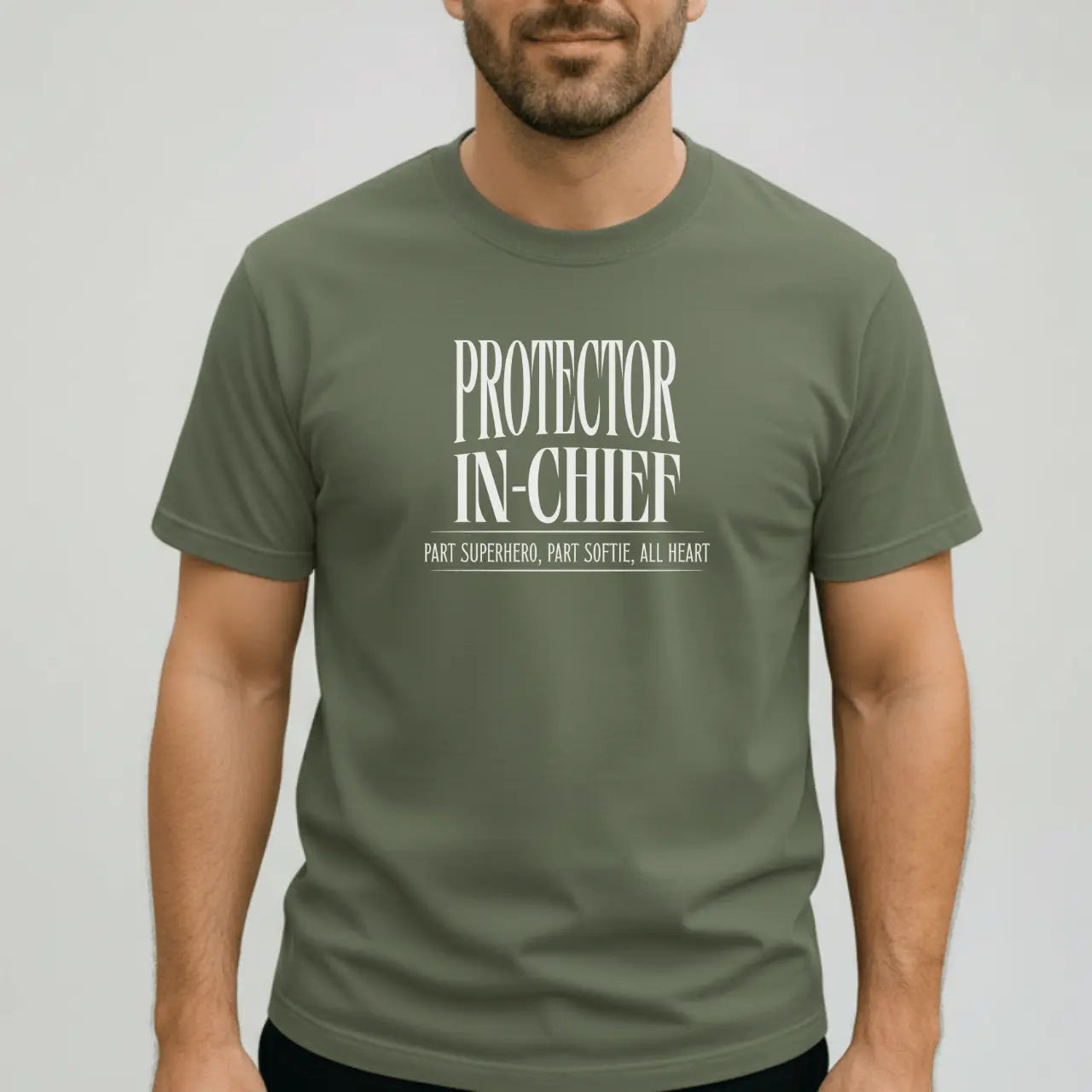 Protector in Chief Dad T-Shirt | Comfort Colors Tee Goshen & Selah Co