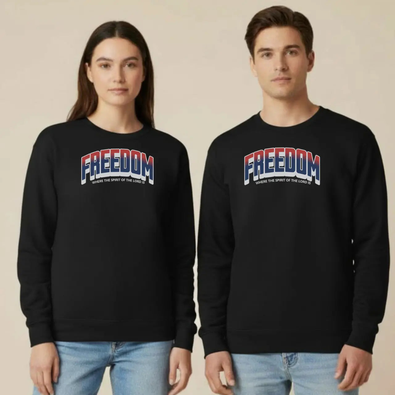 Freedom Faith Sweatshirt | Red White Blue Crewneck Goshen & Selah Co