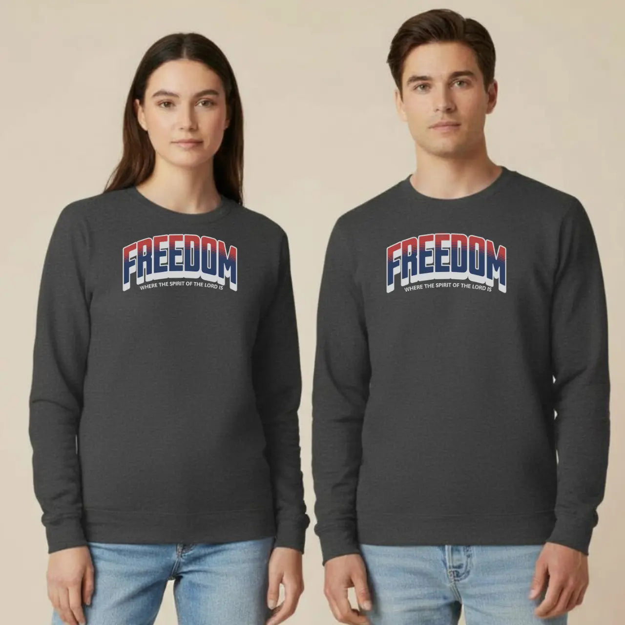 Freedom Faith Sweatshirt | Red White Blue Crewneck Goshen & Selah Co