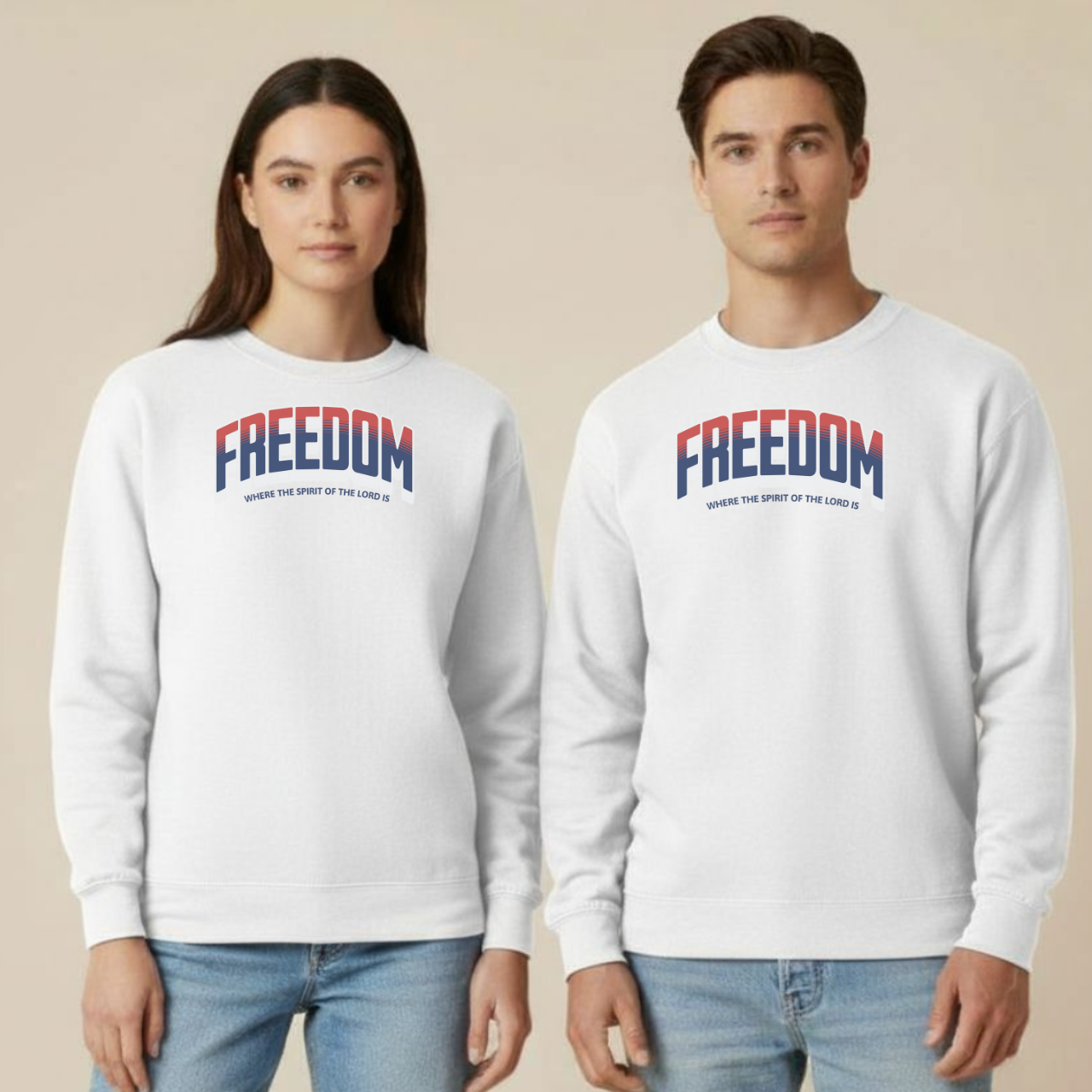 Freedom Christian Sweatshirt • Where the Spirit of the Lord Is • 2 Corinthians 3:17 Crewneck • Men Women Gildan 18000 Faith Apparel