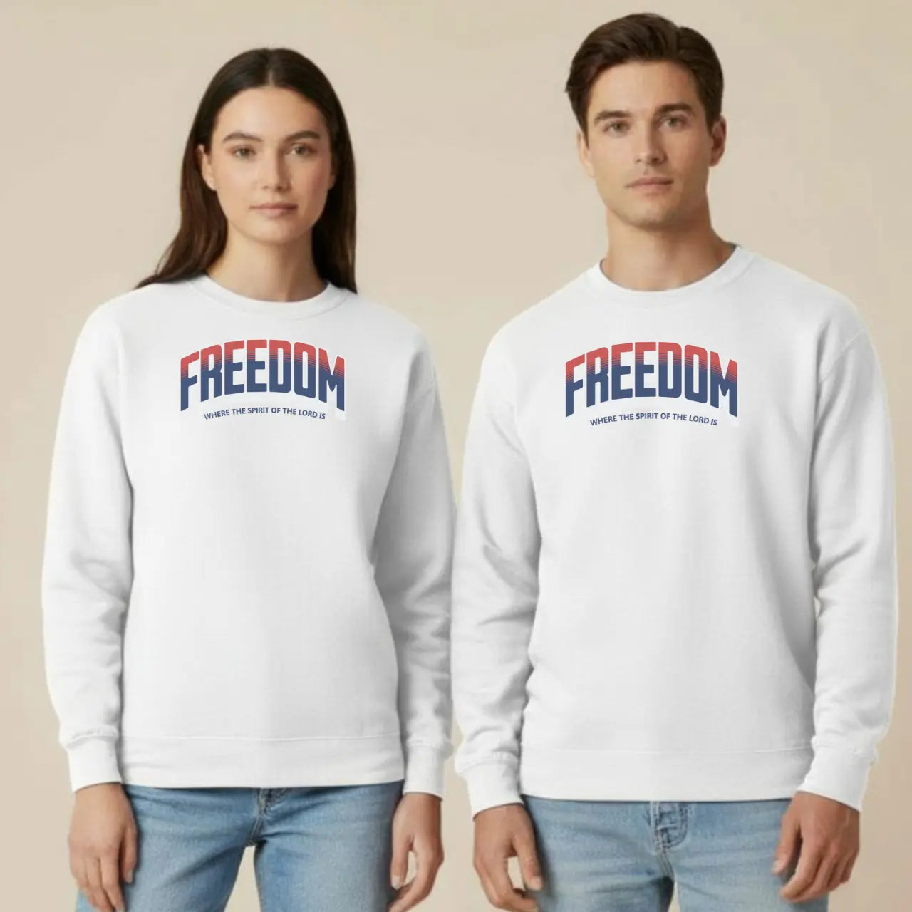 Freedom Faith Sweatshirt | Red White Blue Crewneck Goshen & Selah Co