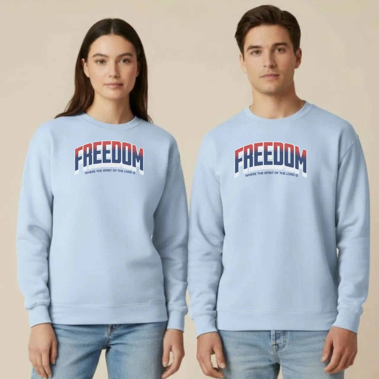 Freedom Faith Sweatshirt | Red White Blue Crewneck Goshen & Selah Co