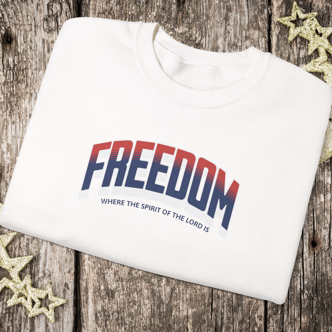 Freedom Christian Sweatshirt • Where the Spirit of the Lord Is • 2 Corinthians 3:17 Crewneck • Men Women Gildan 18000 Faith Apparel