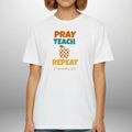 Pray Teach Repeat T-Shirt | Teacher Tee Goshen & Selah Co