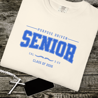 Purpose Driven Senior 2026 Shirt | Christian Class of 2026 Tee | Men Women Comfort Colors 1717