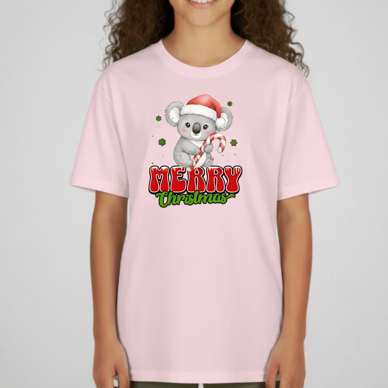 Merry Christmas Koala Youth T-Shirt | Holiday Tee for Kids | Gildan 5000B