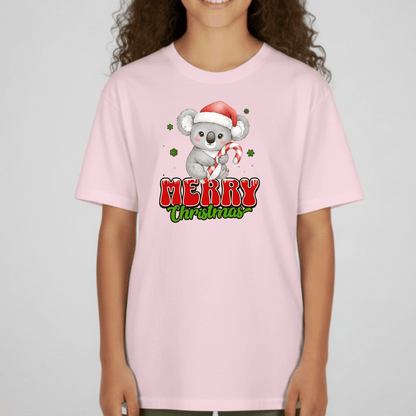Merry Christmas Koala Youth T-Shirt | Holiday Tee for Kids | Gildan 5000B