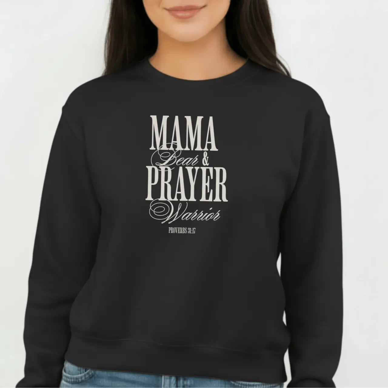 Mama Bear & Prayer Warrior Sweatshirt | Mom Crewneck Goshen & Selah Co