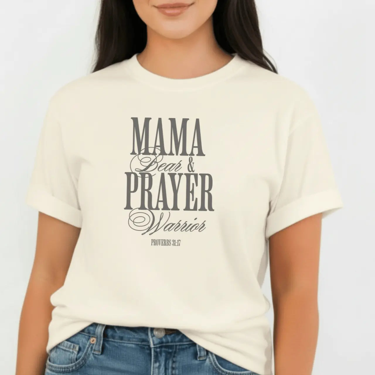 Mama Bear & Prayer Warrior Shirt | Mom Comfort Colors Tee Goshen & Selah Co
