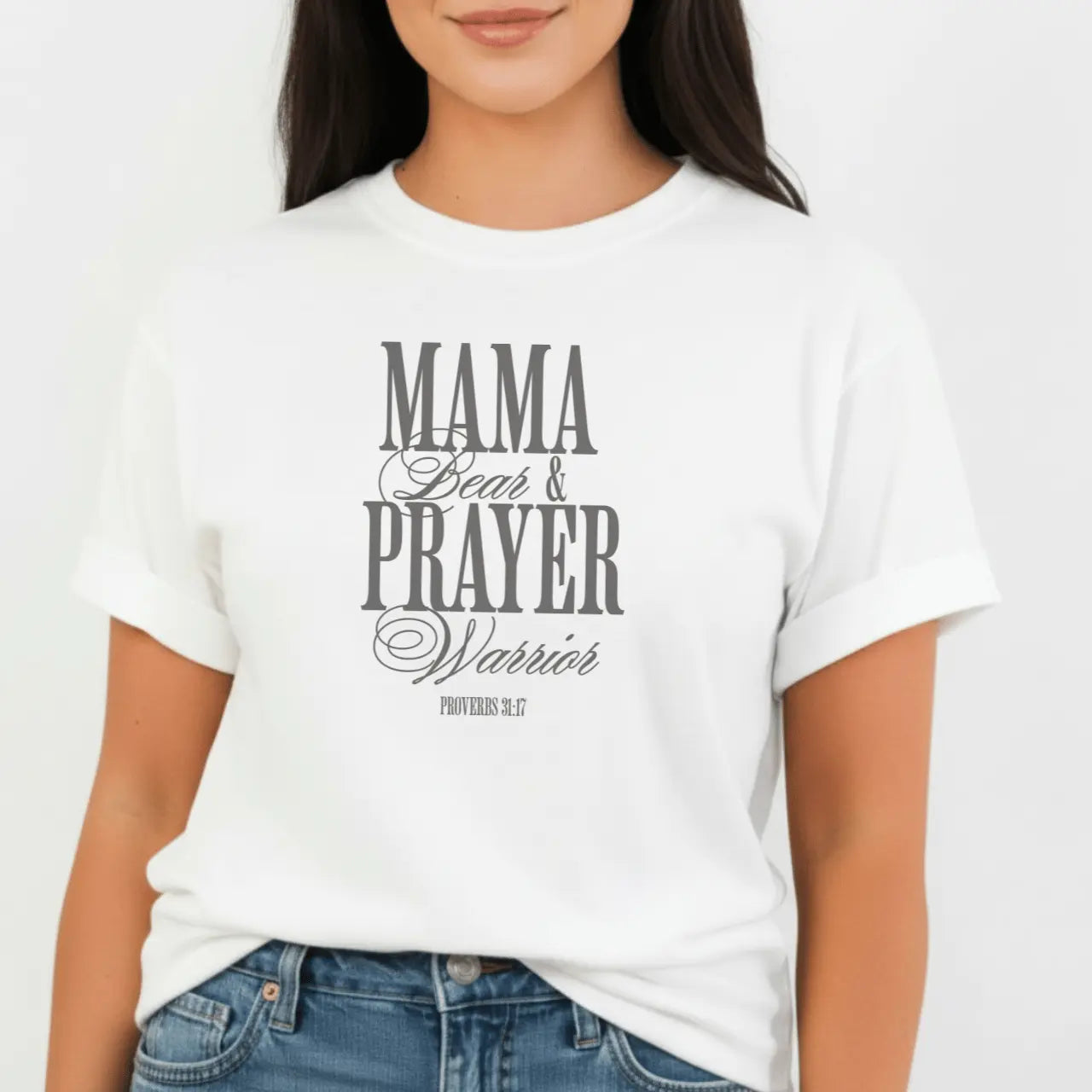 Mama Bear & Prayer Warrior Shirt | Mom Comfort Colors Tee Goshen & Selah Co