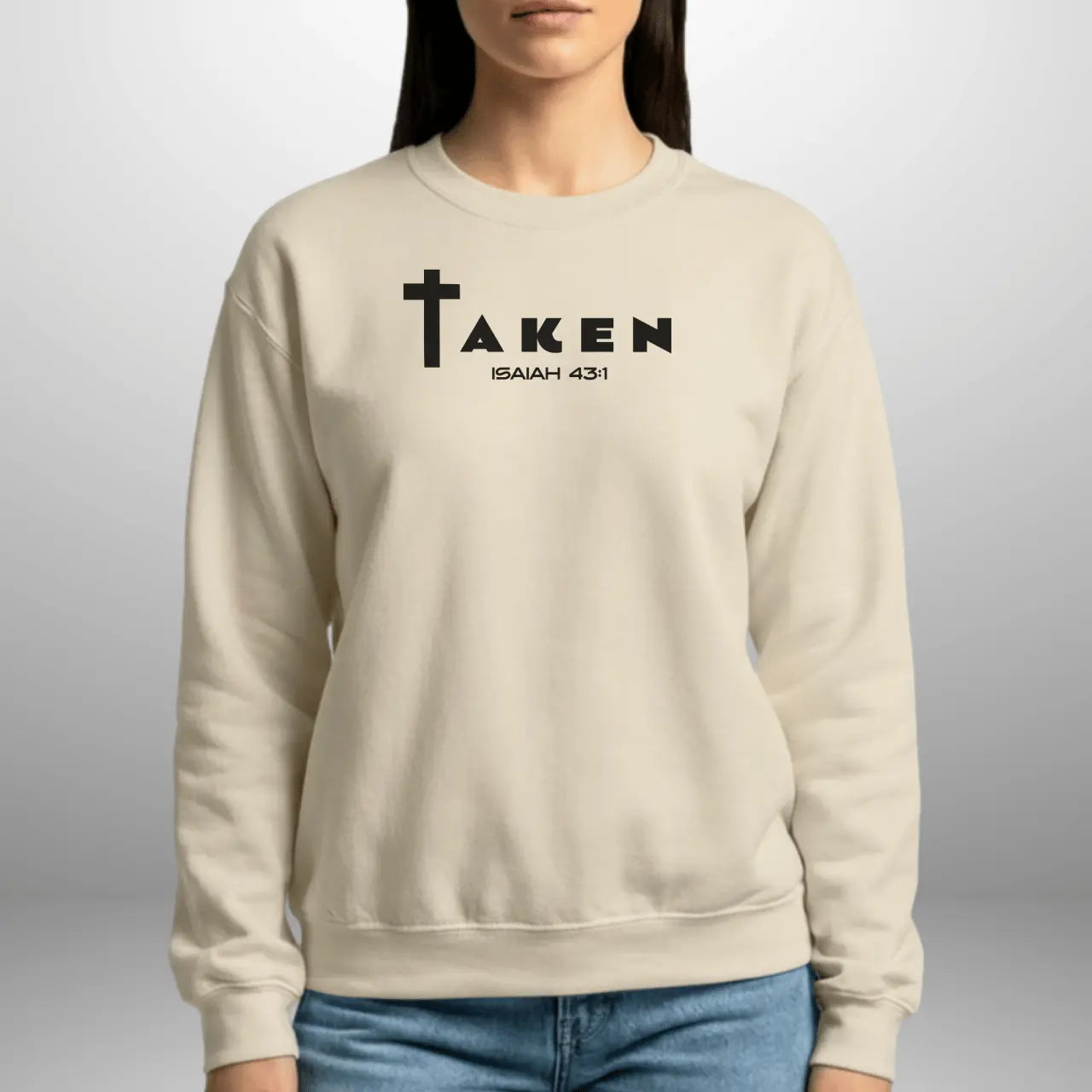 Taken Isaiah 43:1 Sweatshirt | Unisex Faith Crewneck Goshen & Selah Co
