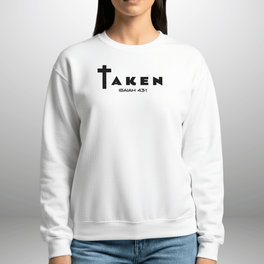 Taken Isaiah 43:1 Sweatshirt | Faith Crewneck | Adult Unisex Gildan 18000 Sweatshirt