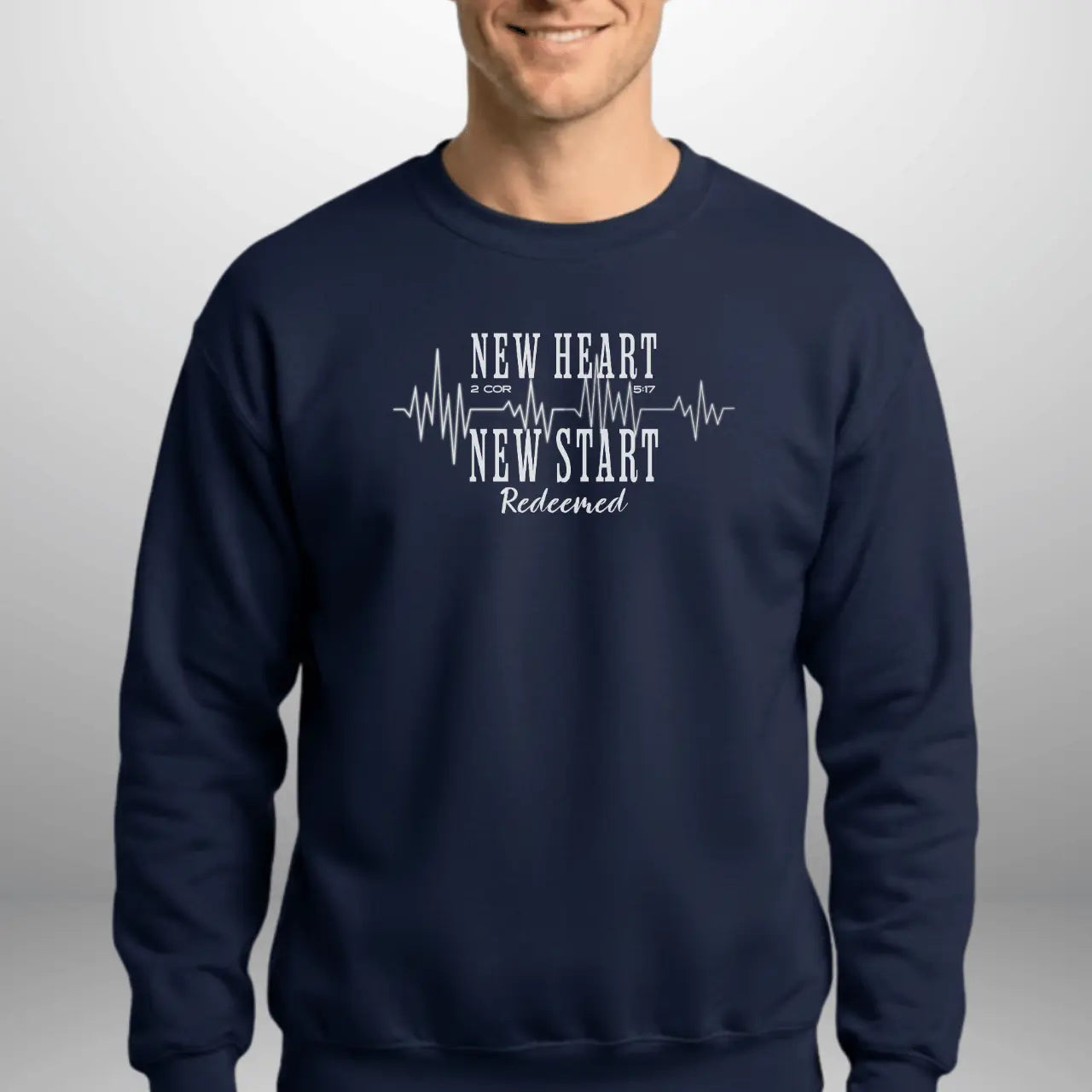 New Heart New Start Redeemed Sweatshirt | Unisex Crewneck | Faith Pullover Goshen & Selah Co