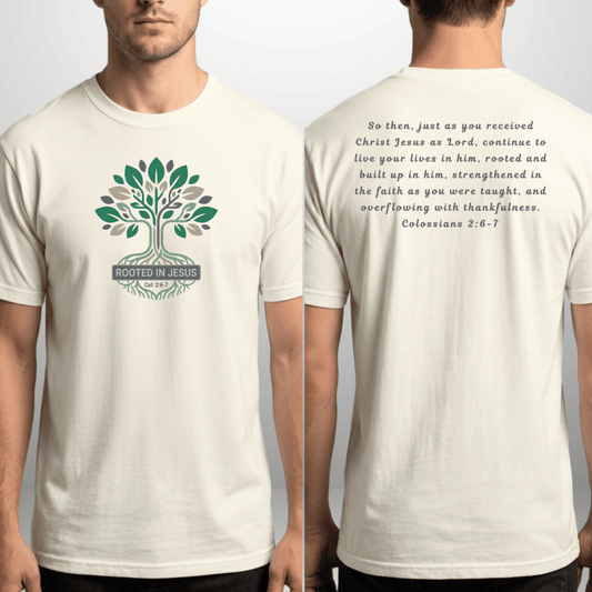 Unisex Rooted in Jesus Tee | Soft Comfort Colors Shirt