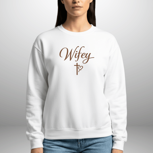 Women’s Wifey Sweatshirt | Gildan 18000 Soft Crewneck