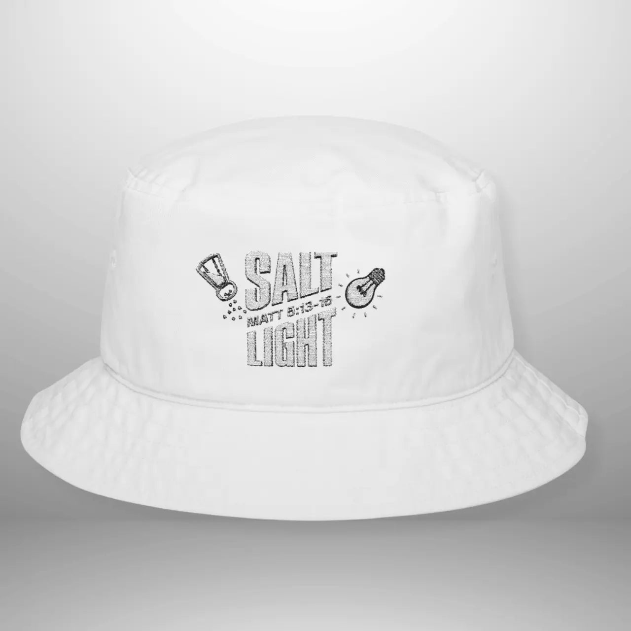 Salt & Light Bucket Hat | Matthew 5:13–16 Scripture Embroidered Hat Goshen & Selah Co