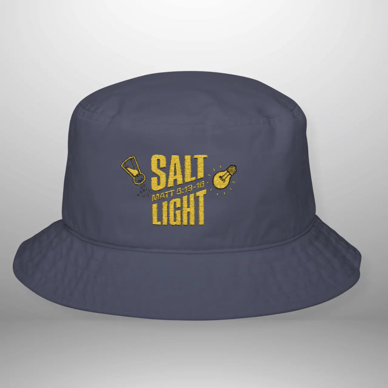Salt & Light Bucket Hat | Matthew 5:13–16 Scripture Embroidered Hat Goshen & Selah Co