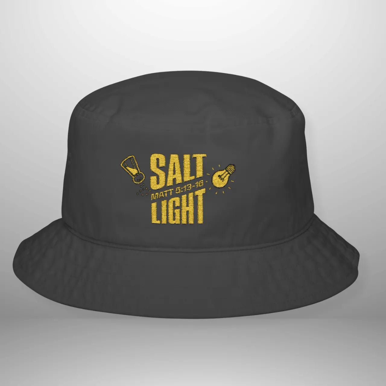 Salt & Light Bucket Hat | Matthew 5:13–16 Scripture Embroidered Hat Goshen & Selah Co