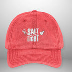 Salt & Light Vintage Cap | Matthew 5:13–16 Embroidered Hat | Washed Cotton Adjustable Cap Goshen & Selah Co