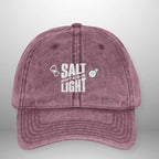Salt & Light Vintage Cap | Matthew 5:13–16 Embroidered Hat | Washed Cotton Adjustable Cap Goshen & Selah Co