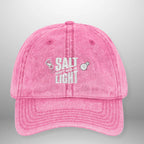 Salt & Light Vintage Cap | Matthew 5:13–16 Embroidered Hat | Washed Cotton Adjustable Cap Goshen & Selah Co