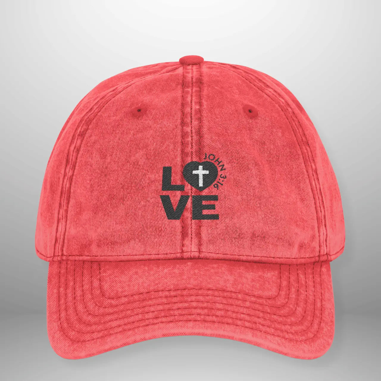 LOVE Vintage Cap | Washed Cotton Adjustable Hat Goshen & Selah Co