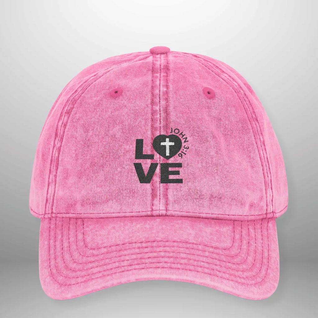 LOVE Vintage Cap | Washed Cotton Adjustable Hat Goshen & Selah Co